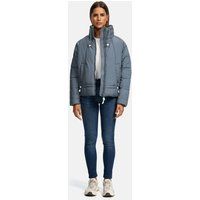 Kurze Damen-Pufferjacke mit Stehkragen