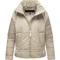 Kurze Damen-Pufferjacke mit Stehkragen