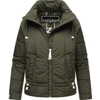 Kurze Damen-Pufferjacke mit Stehkragen