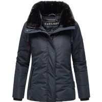 Warme, wattierte Winterjacke mit Fellkragen