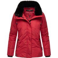 Warme, wattierte Winterjacke mit Fellkragen