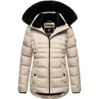 Warme gesteppte Winterjacke mit Kunstpelz