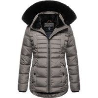Warme gesteppte Winterjacke mit Kunstpelz