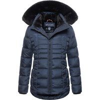 Warme gesteppte Winterjacke mit Kunstpelz