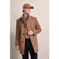 Herren Wollmantel mit Stehkragen