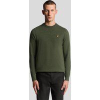 Klassischer Rundhals-Pullover aus Lammwollmischung