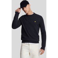 Klassischer Rundhals-Pullover aus Lammmischwolle