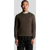 Baumwoll-Merino Mischung Rundhals-Pullover