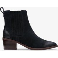 Schwarze Chelsea-Stiefeletten aus Wildleder