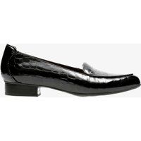 Schwarzer Krokodil-Effekt Leder Loafer