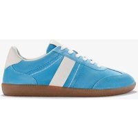 Blaue Retro-Laufschuhe aus Wildleder
