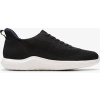 Schwarzer gestrickter Slip-On-Trainer-Sneaker