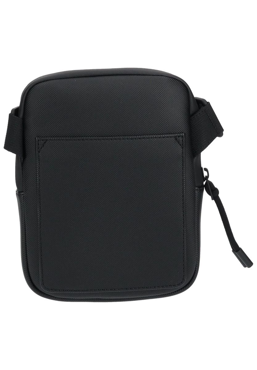 LACOSTE Umhängetasche, Stickoptik, Reißverschluss, für Herren, schwarz, 99