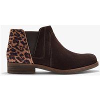 Wildleder-Stiefelette mit Leopardenmuster