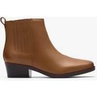 Hellbraune Chelsea-Stiefeletten aus Leder