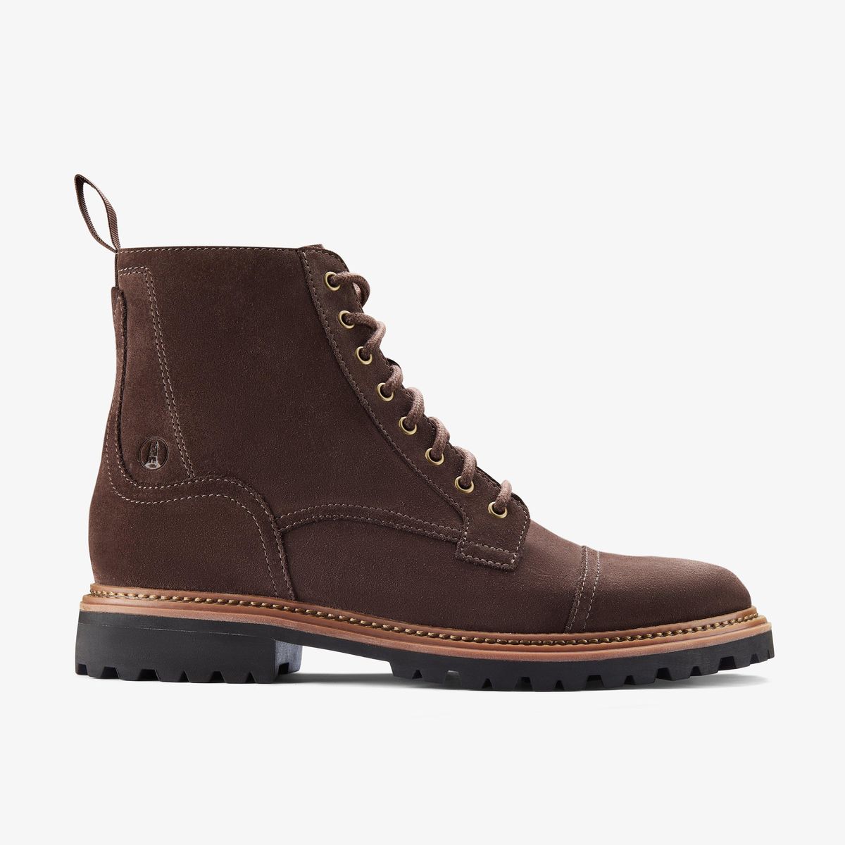 Braune Schnürstiefel aus Wildleder