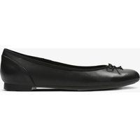 Schwarze Ballerinas aus Leder mit Schleife