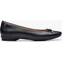 Klassische Ballerinas aus Leder mit Schleife