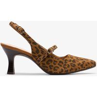 Slingpumps mit Leopardenmuster und Schnalle