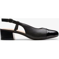 Elegante Schwarze Slingback Schuhe mit Blockabsatz