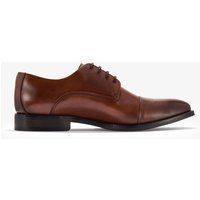 Brauner Leder Oxford Halbschuh mit Kappe
