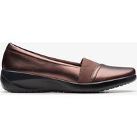 Klassischer bronzefarbener Metallic-Komfort-Loafer