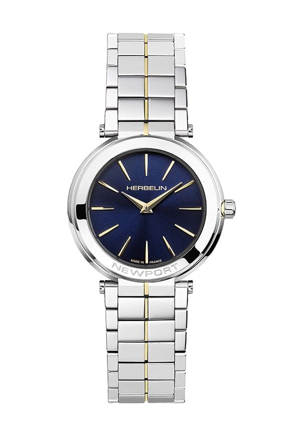 Elegante Zweifarbige Edelstahluhr