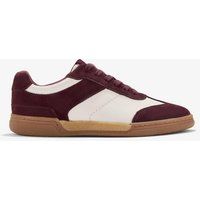 Burgunderfarbene Retro-Sneakers aus Wildleder