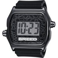 Goldfarbene Digitaluhr mit schwarzem Armband