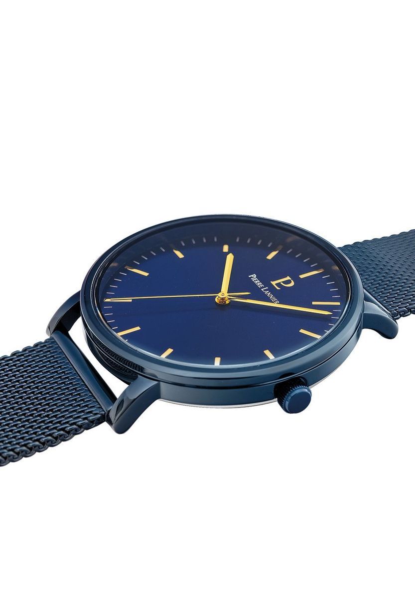 Minimalistische Marineblaue Mesh Armbanduhr