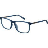 Blaue rechteckige Vollrandbrille
