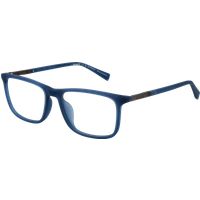 Rechteckige blaue Vollrand-Brillenfassung