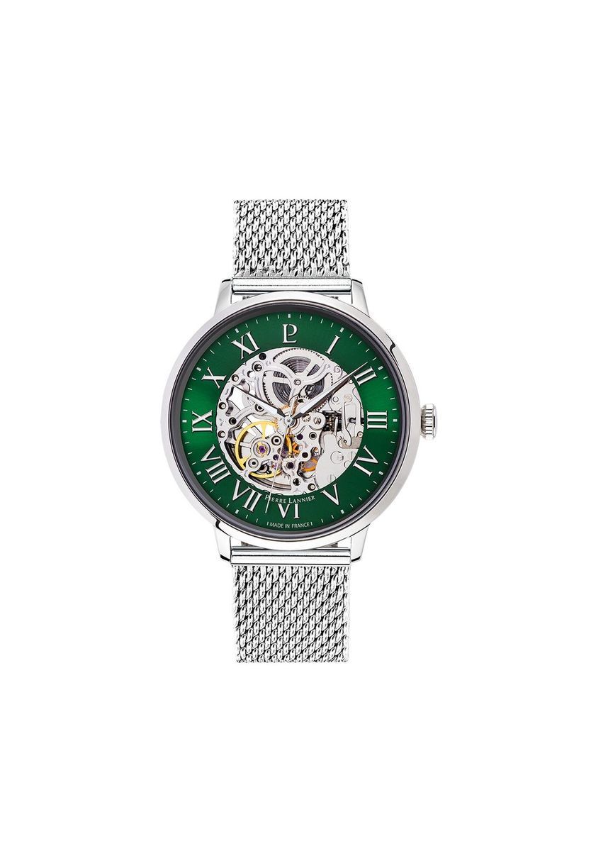 Elegante Automatikuhr mit skelettiertem Zifferblatt