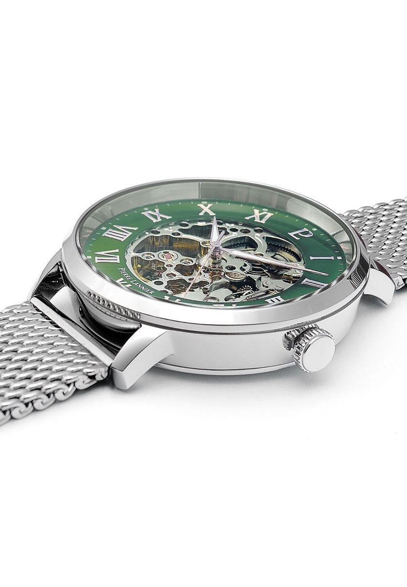 Elegante Automatikuhr mit skelettiertem Zifferblatt