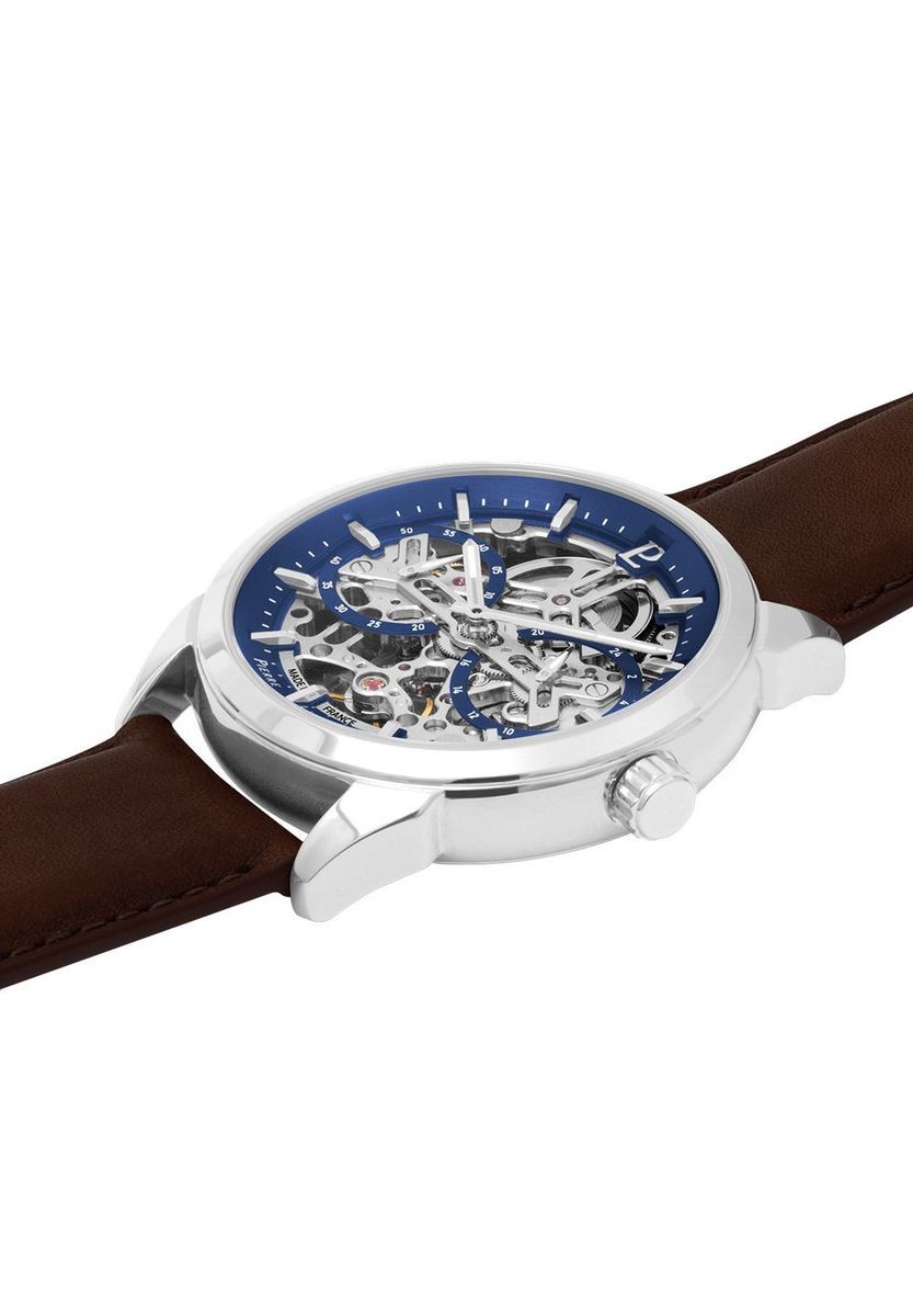 Herren-Automatikuhr mit skelettiertem Zifferblatt