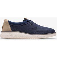 Navyfarbener, lässiger Oxford-Schnürschuh