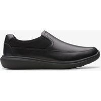 Schwarzer Leder Slipper Loafer