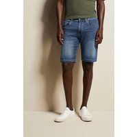 Denim Bermuda Shorts mit Used-Waschung