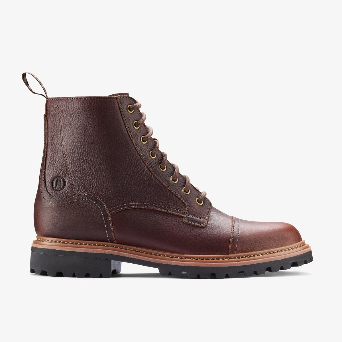 Klassischer Lederstiefel mit Kappe