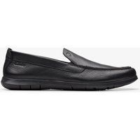 Schwarze Leder-Slipper für Herren