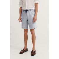 Herren Bermuda Shorts mit Streifenmuster Leinenmischung