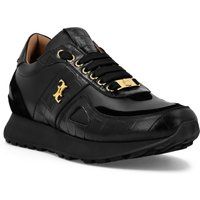 Luxuriöse Leder-Sneakers mit Kroko-Prägung
