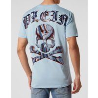 T-Shirt mit Totenkopf-Grafikprint aus Baumwolle