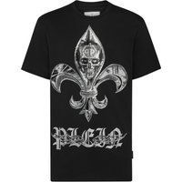 T-Shirt mit Totenkopf-Print und Rundhalsausschnitt