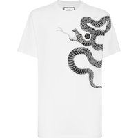 T-Shirt aus Baumwolle mit Grafik-Schlangenprint
