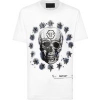 Lässiges T-Shirt mit auffälligem Totenkopf-Print