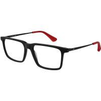 Rechteckige Vollrandbrille Schwarzes Azetat