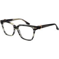 Gemusterte eckige Vollrand-Brille