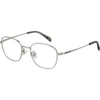 Silberne geometrische Vollrandbrille