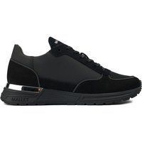 Elegante schwarze Wildleder-Laufschuhe